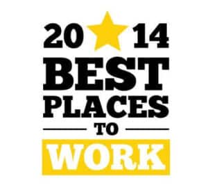 Austin Business Journal 2014 Best Places to Work award logo