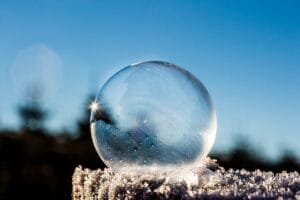 Frozen bubble representing transparency and clarity in agile teams