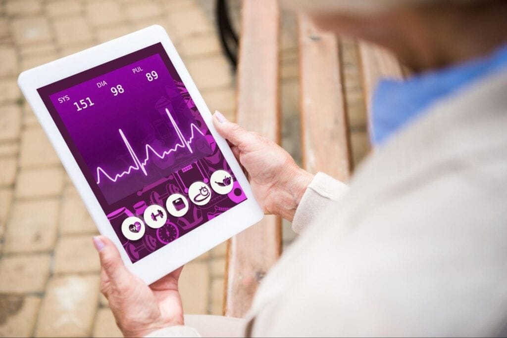 Easy smart health monitoring with real-time data tracking on a tablet.