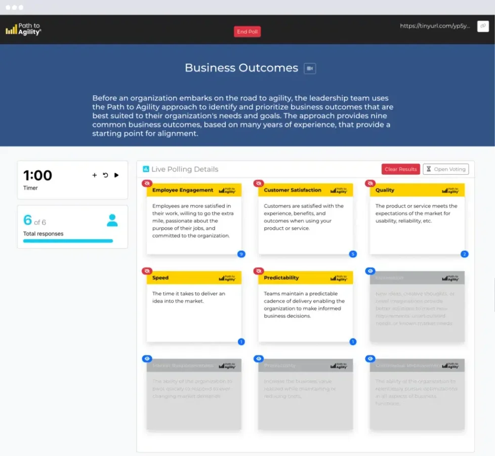 Business Outcomes Dashboard