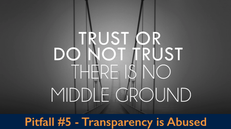 Trust or do Not Trust, There is No Middle Ground - Transparency