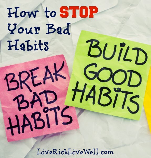 break bad Agile habits, build good habits - motivational reminder on colorful sticky notes - self-development concept