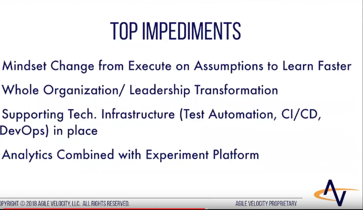 Top impediments to Next Level Agile that we see