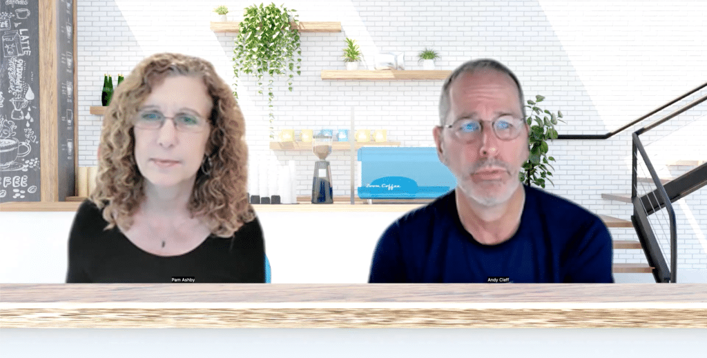 Video screencap of Business Agility interview with Pam Ashby