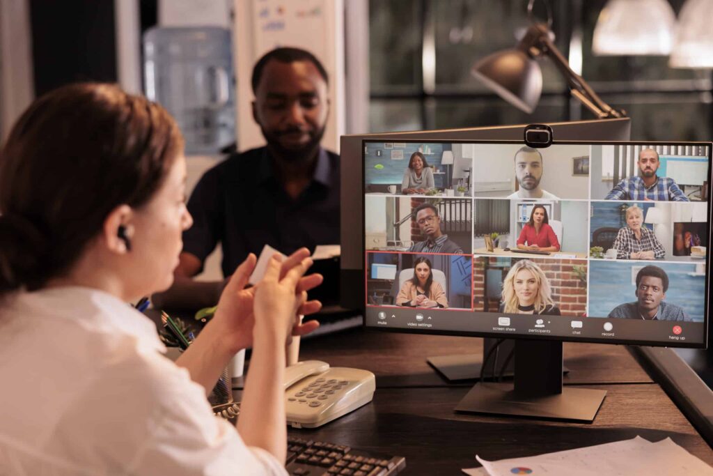 Effective communication strategies during Agile video calls with employees and team members.
