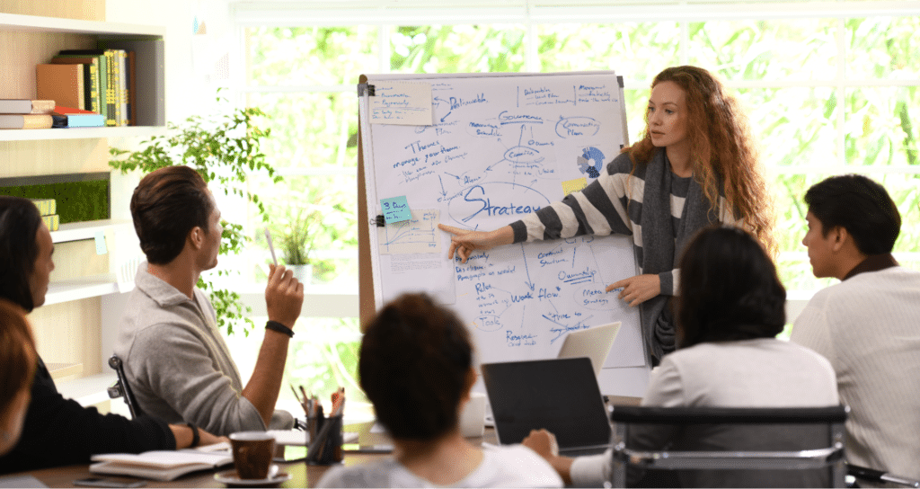 Collaborative presentation strategies enhance teamwork and engagement in meetings.