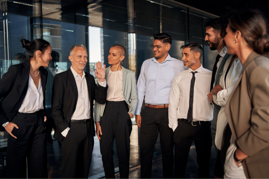 Engaged team collaboration showcased during a meeting in 2023.