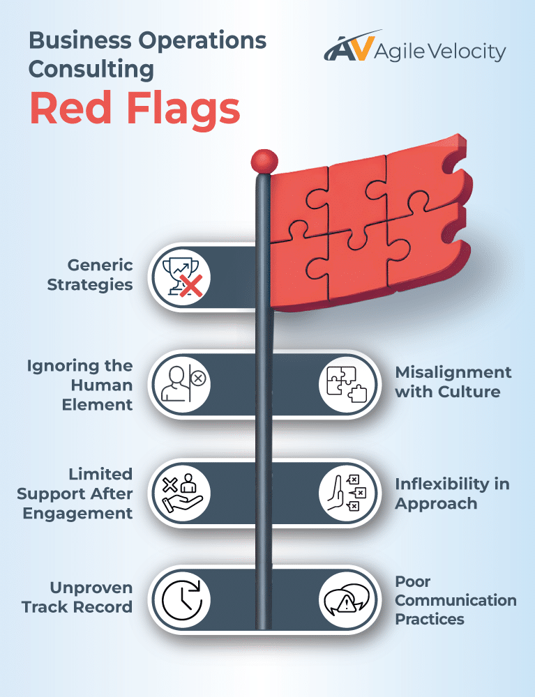 Business operations consulting red flags to watch for in effective strategies and partnerships.