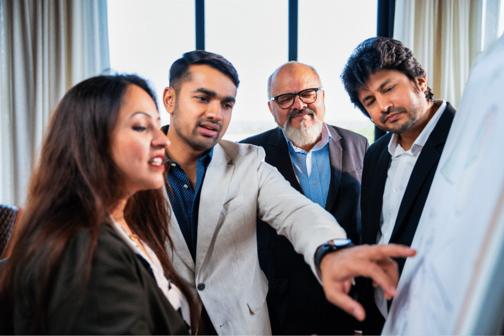 Group discussing effective strategies in a collaborative environment for successful outcomes.