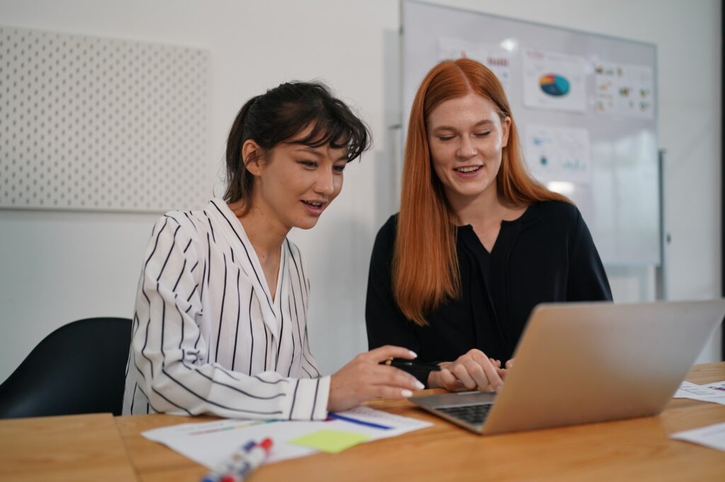 Business partners working together at office